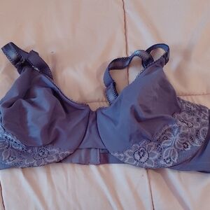 Olga Purple Lace Trim Bra Full Coverage